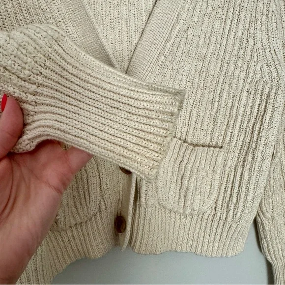 J. CREW Cropped Patch Pocket Beach Cardigan Sweater - Picture 8 of 14